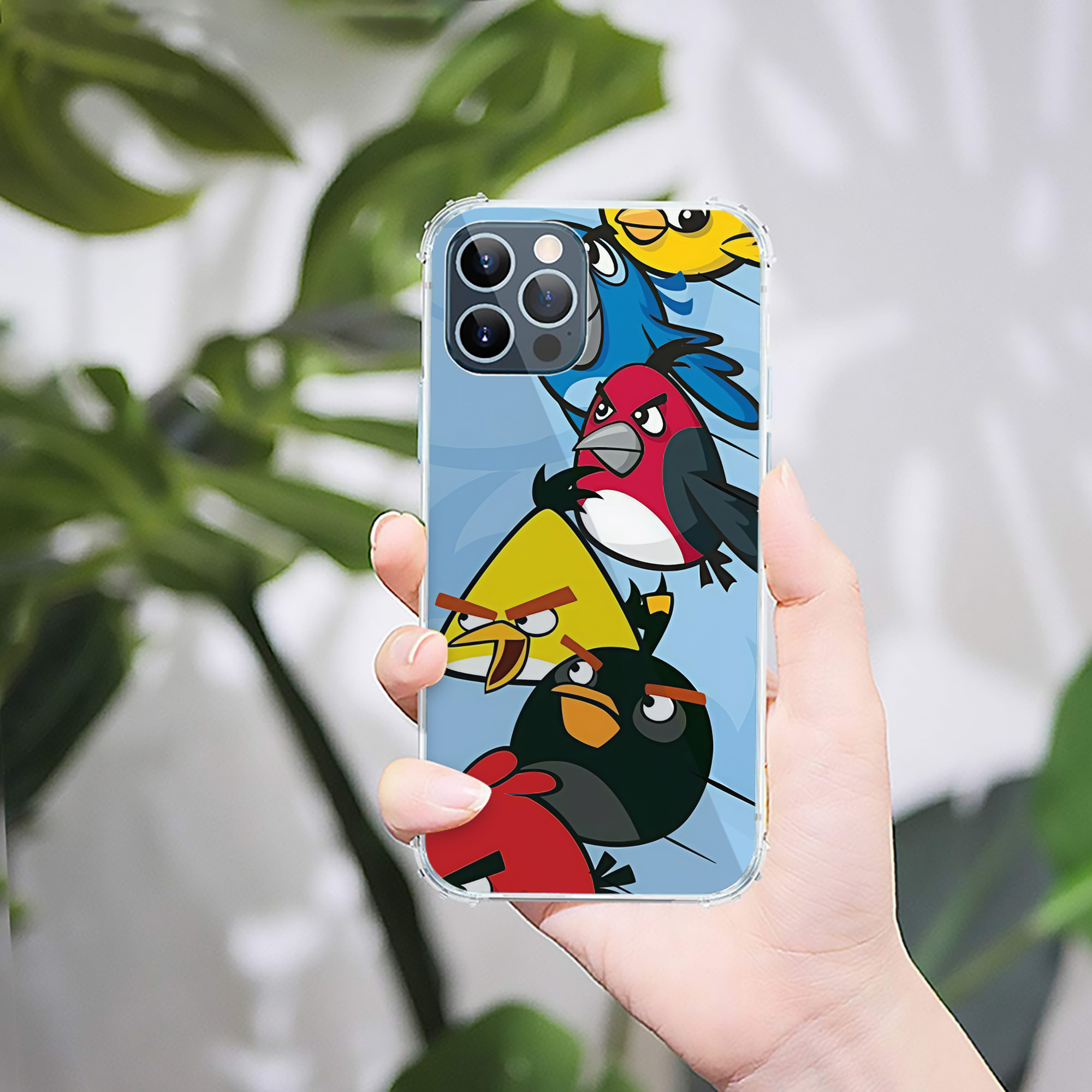 （画像用） Angry Birds アングリーバード 【iPhone 12シリーズ対応】透明スマホケース（クリアソフトケース）